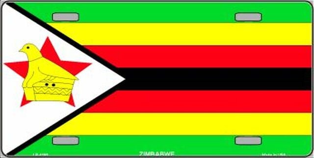 ZIMBABWE Flag Metal License Plate Sign Novelty Vanity Zimbabwean