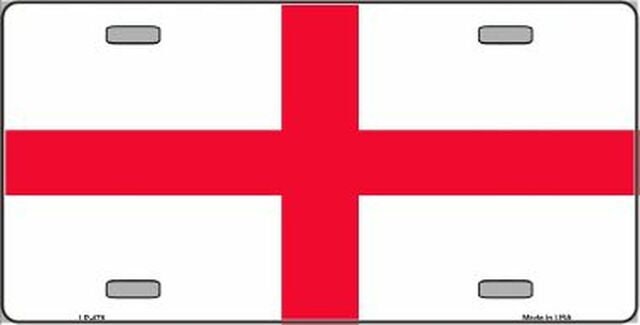 ENGLAND Flag Metal License Plate Sign Novelty Vanity English Craft Supply