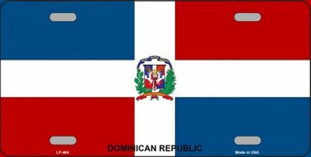 DOMINICAN REPUBLIC Flag Metal License Plate Sign Novelty Vanity