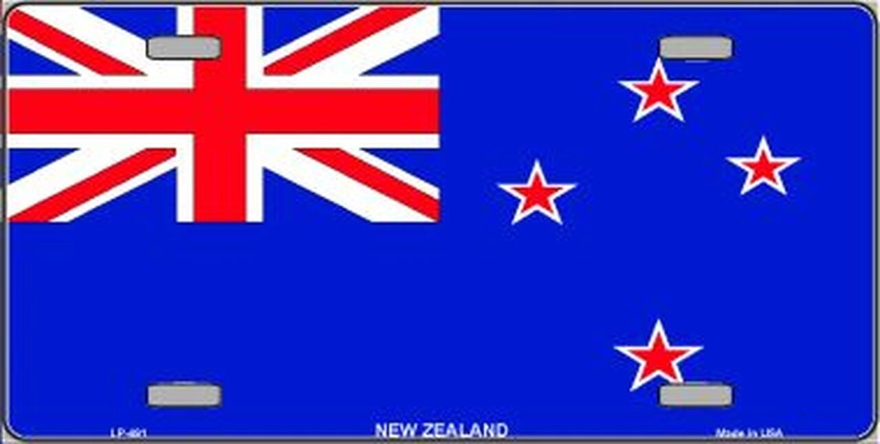 NEW ZEALAND Flag Metal License Plate Sign Novelty Vanity New Zealanders