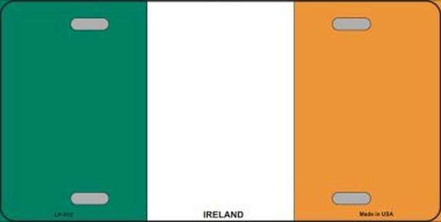 IRELAND Flag Metal License Plate Sign Novelty Vanity Irish