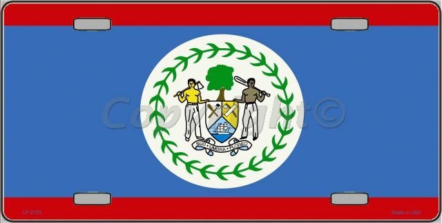 BELIZE Flag Metal License Plate Sign Novelty Vanity Barbadian