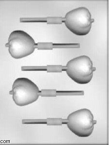 STRAWBERRY Sucker Chocolate Candy Mold -- Strawberries Lolly Lollipop