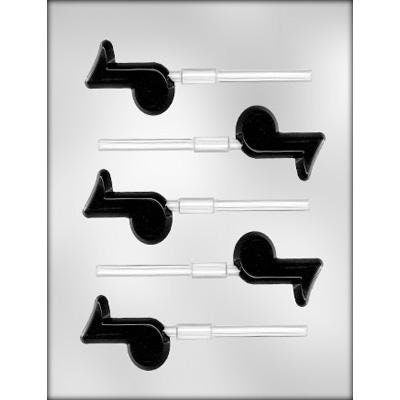 MUSIC NOTE Sucker 2-Inch Chocolate Candy Mold -- Clef Notes Musical Lolly Lollipop