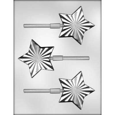 RADIANT STAR Sucker Chocolate Candy Mold -- Astro Sun Star Space Lolly Lollipop