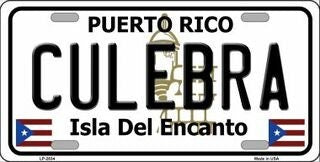 CULEBRA Puerto Rico Background Metal License Plate Sign Novelty Vanity