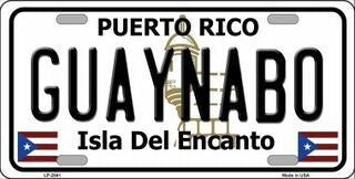 GUAYNABO Puerto Rico Background Metal License Plate Sign Novelty Vanity