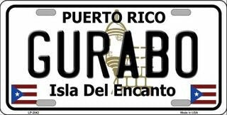 GURABO Puerto Rico Background Metal License Plate Sign Novelty Vanity