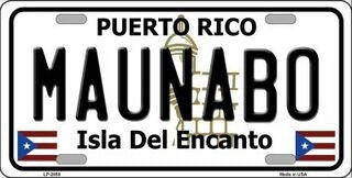 MAUNABO Puerto Rico Background Metal License Plate Sign Novelty Vanity