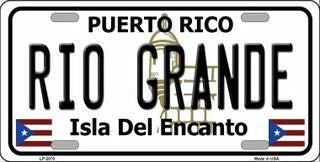 RIO GRANDE Puerto Rico Background Metal License Plate Sign Novelty Vanity
