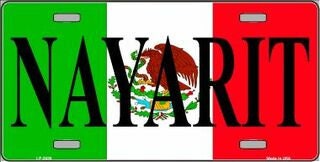 NAYARIT Mexico Background Metal License Plate Sign Novelty Vanity