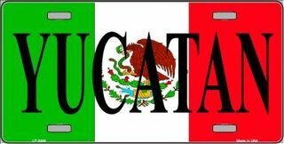 YUCATAN Mexico Background Metal License Plate Sign Novelty Vanity
