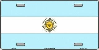 ARGENTINA Flag Metal License Plate Sign Novelty Vanity Argentinians