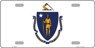 MASSACHUSETTS State Flag Metal License Plate Sign Novelty Vanity Craft Supply