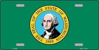 WASHINGTON State Flag Metal License Plate Sign Novelty Vanity