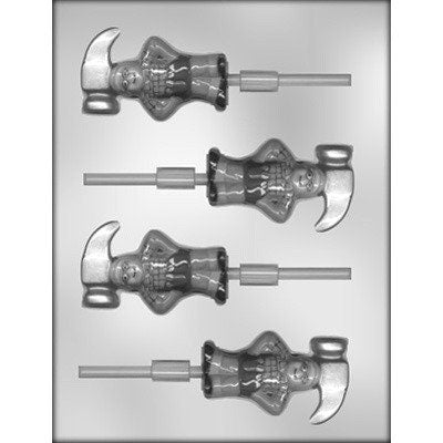 TOOL MAN Sucker Chocolate Candy Mold -- Carpenter Builder Hammer Construction Lolly Lollipop