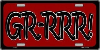 GR-RRR Metal License Plate Sign Novelty Vanity Funny