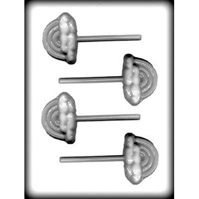 RAINBOW & CLOUDS Sucker Hard Candy Mold -- Rainy Cloudy Days Raining Sunny Sun Summer Lolly Lollipop