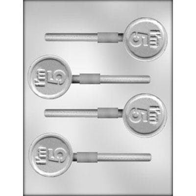 I'M 5 ROUND Sucker Chocolate Candy Mold -- Birthday Party FIVE Year Old Lolly Lollipop Craft Supply