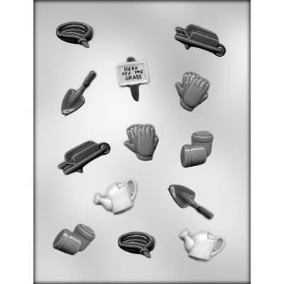 GARDENING TOOLS Chocolate Candy Mold -- Garden Shovel Wheel Barrow Pot Summer