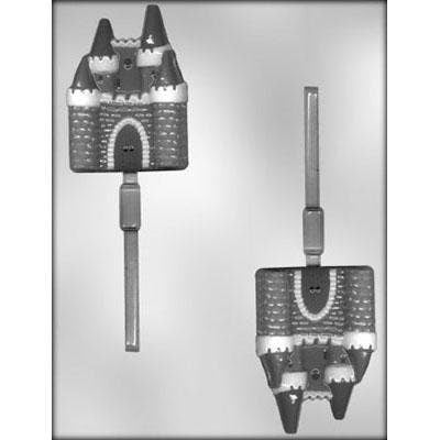 CASTLE Sucker Chocolate Candy Mold -- Noble Knight Princess Medieval Lolly Lollipop Craft Supply