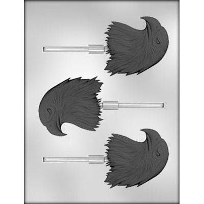 EAGLE HEAD Sucker Chocolate Candy Mold -- Bald Eagle Palearctic Patriotic Lolly Lollipop