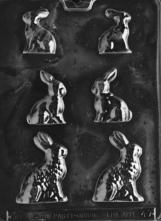 EASTER BUNNY ASSORTMENT Chocolate Candy Mold - Easter Bunnies Pieces