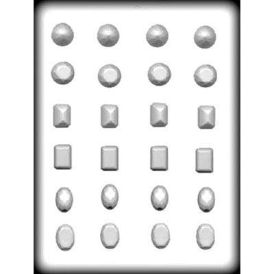 ASSORTED JEWELS Hard Candy Mold -- Diamond Jewels Diamonds Gems Treasure Craft Supply