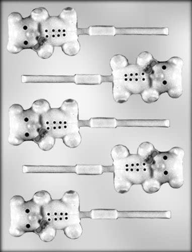 TEDDY BEAR Sucker Chocolate Candy Mold -- Teddy Bear Lolly Lollipop