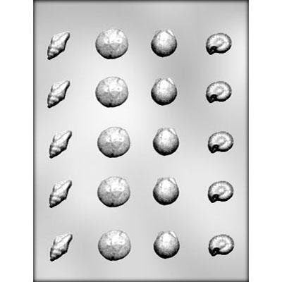 SHELL Assortment Chocolate Candy Mold -- Bite Size Shells Ocean Seashell Aquatic