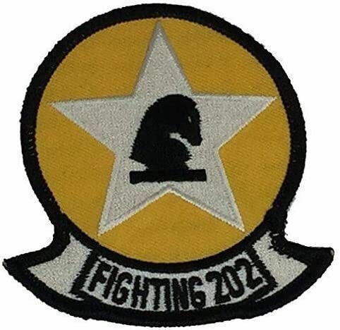 U.S. NAVY Fighting 202 Embroidered Patch Applique - Super Heats VF-202 Fighter Squadron United States Military USN