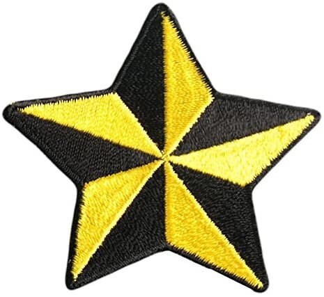 YELLOW NAUTICAL STAR Patch - Embroidered Patch Appliqué