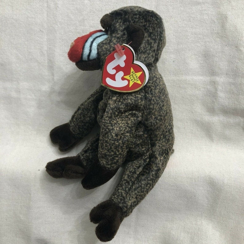 CHEEKS The Baboon Ty Beanie Baby Retired Beanbag Plush - New with Tags