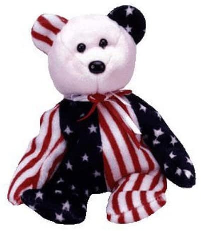 SPANGLE The Bear (Pink Face) Ty Beanie Baby Retired Beanbag Plush - New with Tags