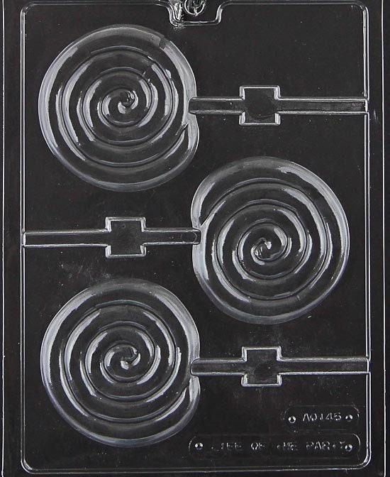 SWIRL LOLLY Sucker Chocolate Candy Mold