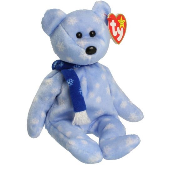 1999 HOLIDAY TEDDY Bear Ty Beanie Baby Retired Beanbag Plush - New with Tags Christmas Vintage 1990s