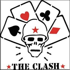 THE CLASH Skull & Cards Magnet for Refrigerators and Lockers - Rock Band Craft Supply