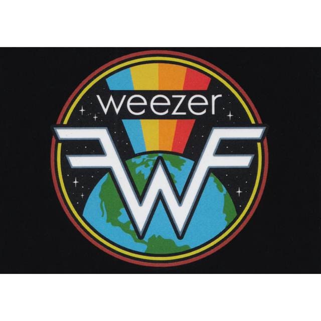 WEEZER Rainbow Earth Logo Magnet for Refrigerators and Lockers - Rock Band Craft Supply