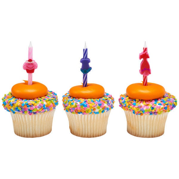 TROLLS Birthday Candles - Dreamworks Poppy Branch Bridget Cake Toppers for Birthday Party Decoration