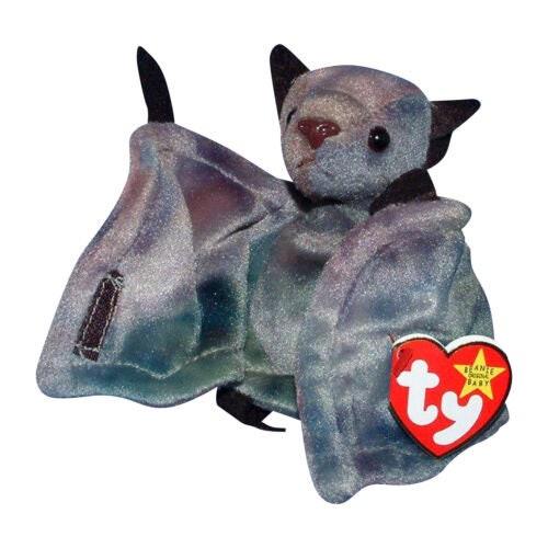 BATTY the Bat (TY-Dyed Version) Ty Beanie Baby Retired Beanbag Plush - New with Tags Vintage 1990s