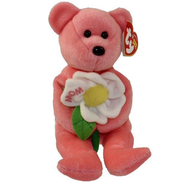 DEARLY the Bear Ty Beanie Baby Beanbag Plush - New with Tags Vintage Retired 05/26/2005 Mothers Day