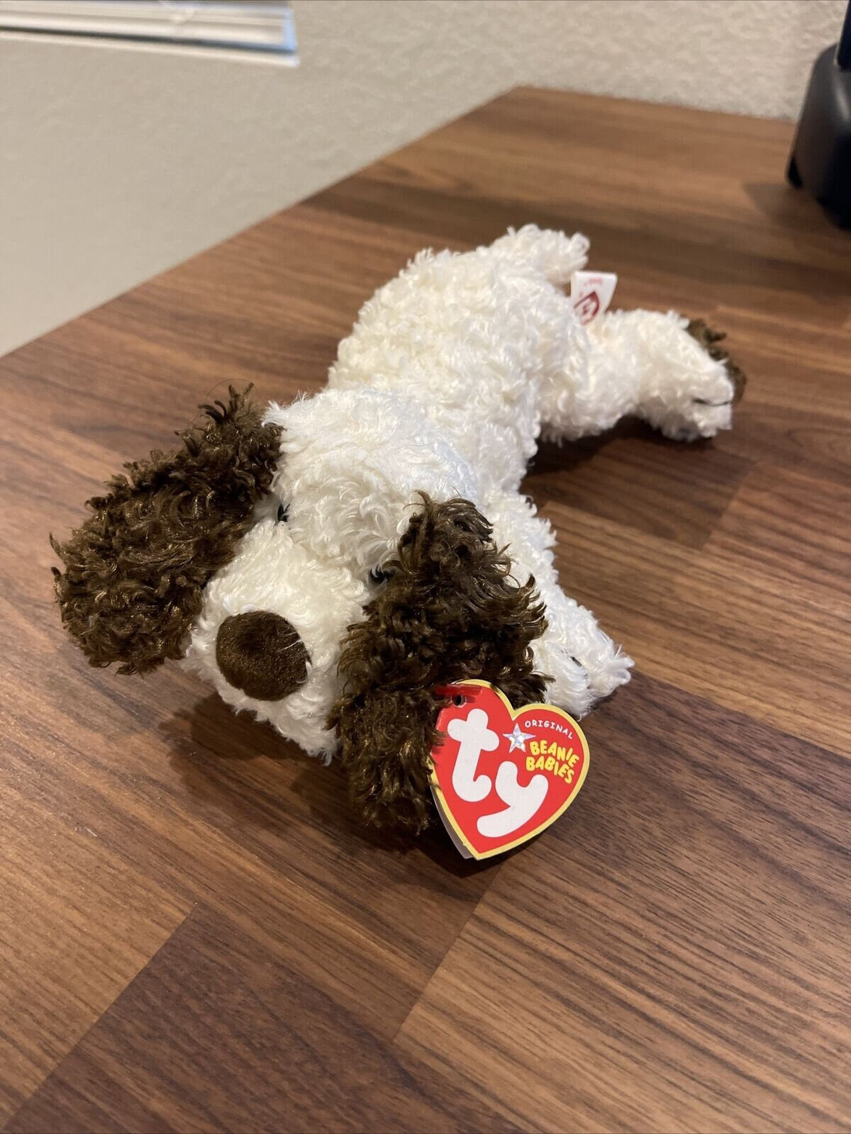 SPUDS the Dog Ty Beanie Baby Beanbag Plush - New with Tags Vintage Retired 1990s