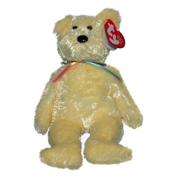 SHERBET the Yellow Bear Ty Beanie Baby Beanbag Plush - New with Tags Vintage Retired 07/30/2002