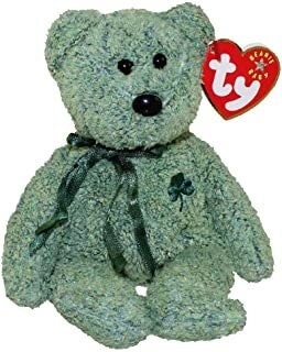 Shamrock the Bear St. Patrick's Day Ty Beanie Baby Retired Beanbag Plush - New with Tags Vintage Retired 03/06/2001