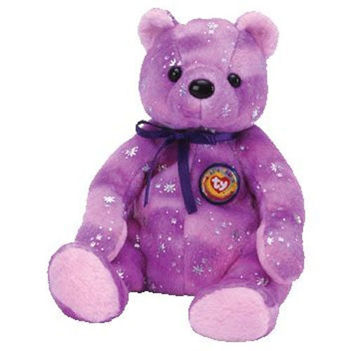 CLUBBY VI the Bear (PURPLE) Ty Beanie Baby Beanbag Plush - New with Tags Vintage Retired