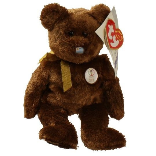 URUGUAY FIFA the bear Ty Beanie Baby Beanbag Plush - New with Tags Vintage Retired