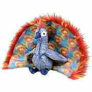 FLASHY the peacock Ty Beanie Baby Beanbag Plush - New with Tags Vintage Retired