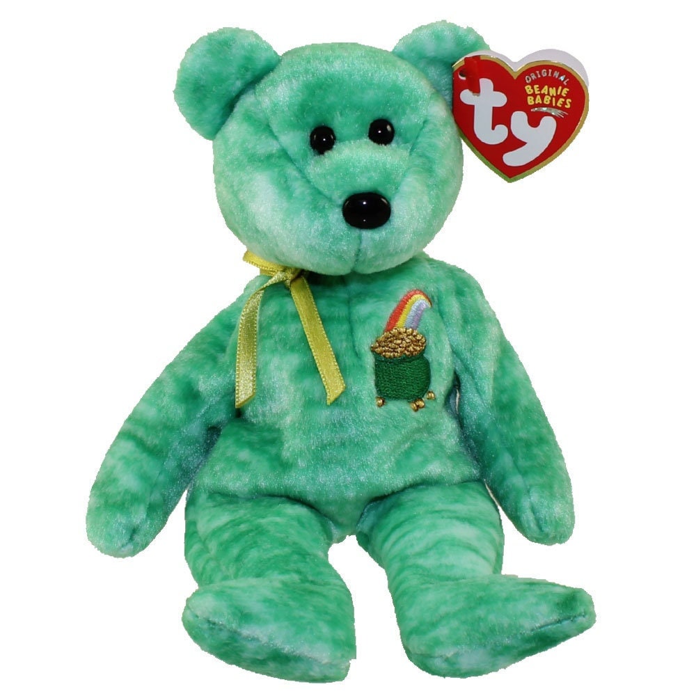 KILLARNEY the Bear (Internet Exclusive) Ty Beanie Baby Beanbag Plush - New with Tags Vintage Retired St. Patrick's Day