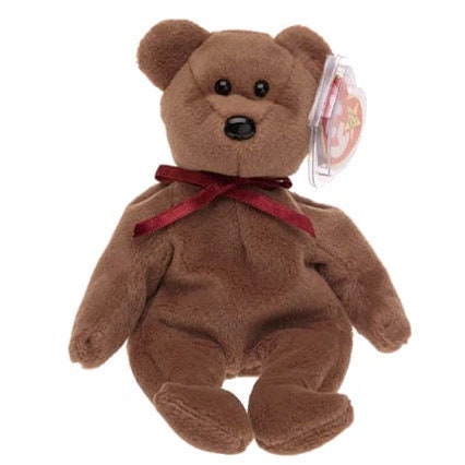 TEDDY The Bear Ty Beanie Baby Retired Beanbag Plush - New with Tags Vintage 1990s