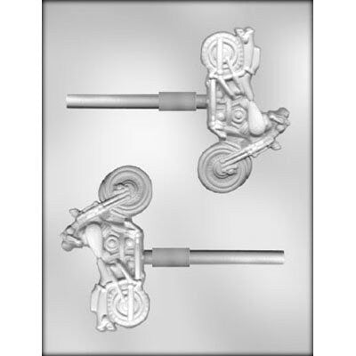 MOTORCYCLE Sucker Lolly Chocolate Candy Mold -- Cycle, Biker, Motocross, Soap Craft Supply